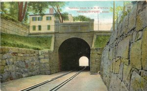 c1910 Postcard; Newburyport MA Tunnel near B. & M. RR Station, Unposted