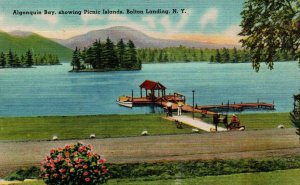 Bolton Landing, New York - The Algonquin Bay, showing the Picnic Islands