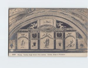 Postcard Tomba degli Anicii (Via Latina), Ulisse, Enea e Filottele, Rome, Italy