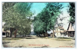 MT AYR, IA Iowa ~  West MADISON STREET Scene c1910s Ringgold County Postcard