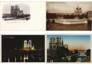 PARIS FRANCE NOTRE DAME CATHEDRAL 400 Vintage Postcards Pre-1950 (L2970)