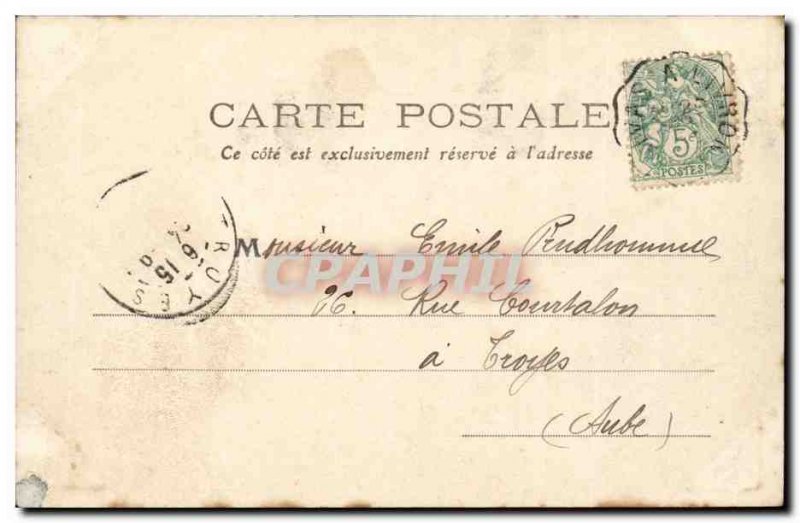 Privas - Learning Place du Palais - Old Postcard