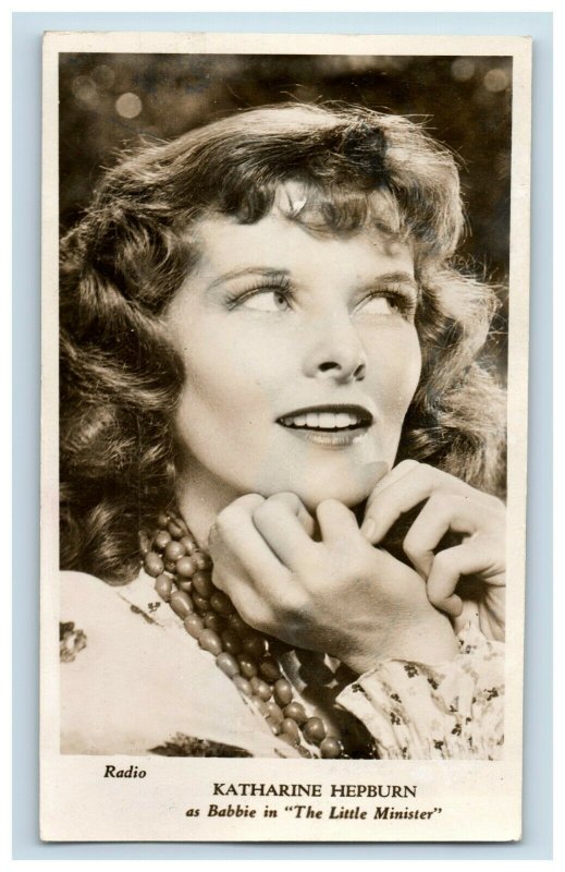 1930's RPPC Kathrarine Hepburn As Babbie In The Little Minister Postcard P152 