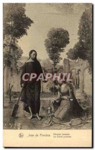 Postcard Old Antwerp Exhibition 1930 Juan Flandresle christ gardener