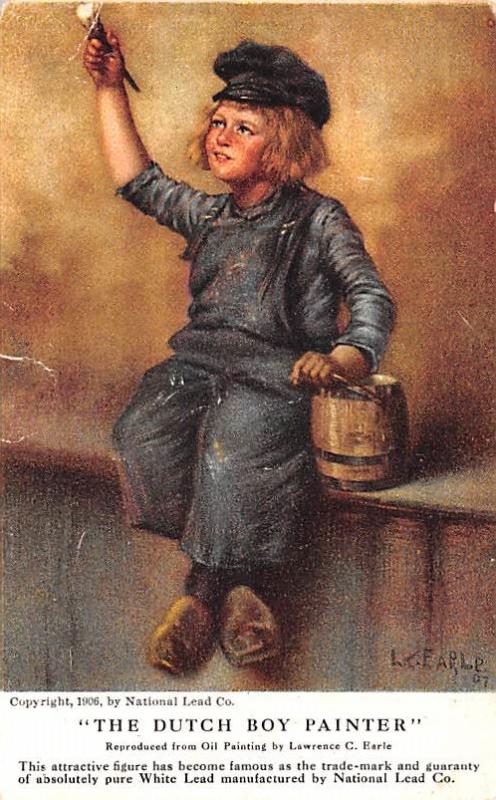 Paint & Wallpaper Advertising Old Vintage Antique Post Card The Dutch Boy Pai...