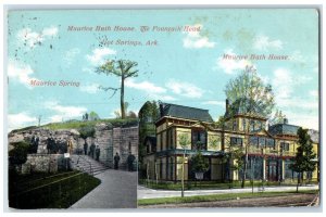 1910 Maurice Bath House The Fountain Head Hot Springs Arkansas AR Trees Postcard