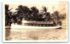 RPPC DAYTONA , FL Florida ~ 1920 ~ PLEASURE YACHT BUFFALO  Postcard