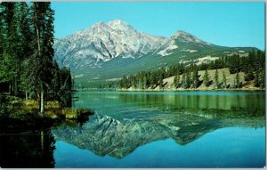 Pyramid Lake Jasper Park Canada Postcard 