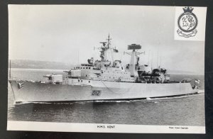 Mint England Real Picture Postcard HMS Kent D12 Battle Ship