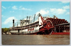 The Showboat Sprague Vicksburg Mississippi Sternwheel Steamer Towboat Postcard