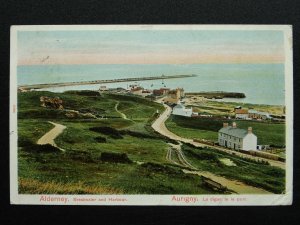 Channel Island ALDERNEY Breakwater & Harbour c1906 Postcard by P.S.