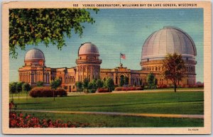 1955 Yerkes Observatory Williams Bay On Lake Geneva Wisconsin WI Posted Postcard