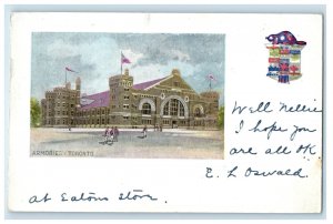 1905 View of Armories Located in Toronto Canada Foreign SMC Postcard