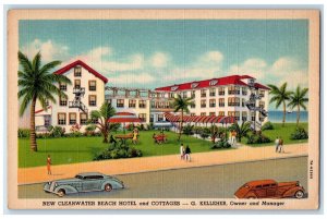 1938 New Clearwater Beach Hotel And Cottages Florida FL Posted Postcard