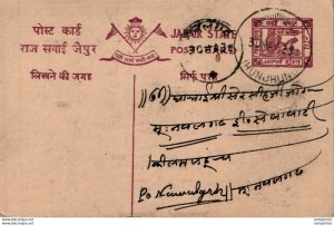 Jaipur Postal Stationery to Nawalgarh