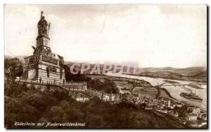 Germany Old Postcard Rudesheim put Niederwalddenkmal