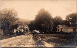 RPPC Wilton Road Through East Dixfield ME Vintage Postcard X44