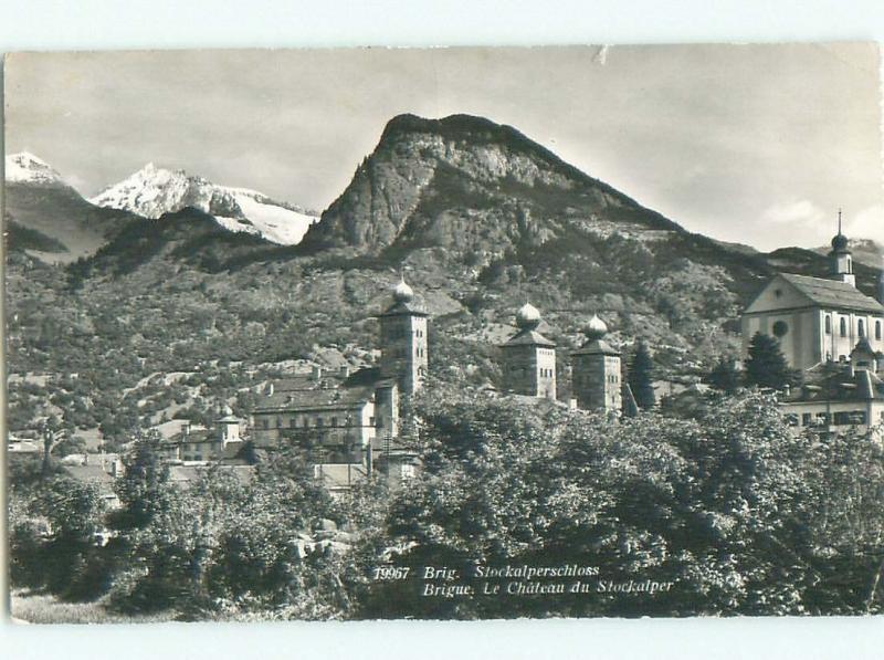 old rppc PALACE Brig-Glis - Brigue-Glis - Briga-Glis - Valais Switzerland i3493