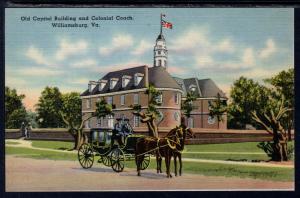 Old Capitol Building and Colonial Coach,Williamsburg,VA