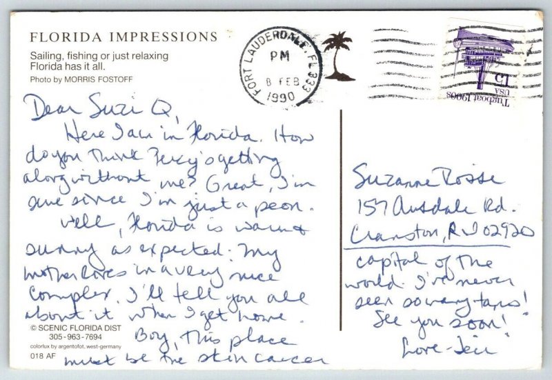 Fort Lauderdale, Florida - 1990 - Postcard
