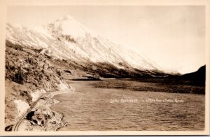 Real Photo PC Lake Bennett on the Railroad Tracks of White Pass and Yukon Route