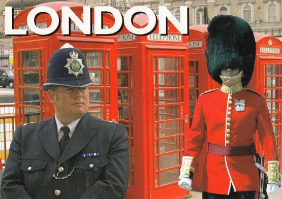 Policeman Guarding Buckingham Palace Guard HUGE Postcard