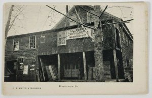 Brownstown Pa JL Mumma Cigar Box & Furniture Manufactory HL Keith Postcard M9