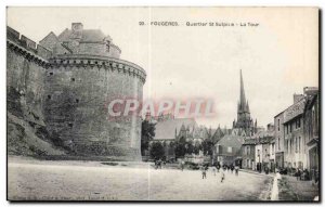 Old Postcard Fougeres Quartier St Suiplce Tower