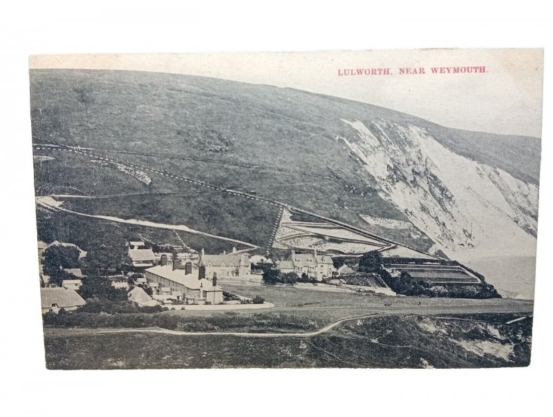 Early Aerial View Of Lulworth Nr Weymouth Dorset Vintage Postcard C1920