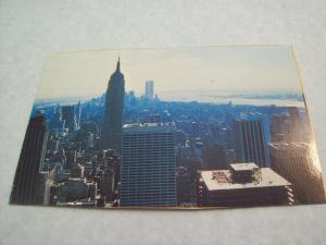 New York Skyline, NY //  Unused Postcard