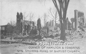 Corner of Hamilton & Congress Streets showing Ruins of Baptist Church - Chels...