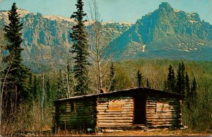 Alaska Homesteader's Abandoned Cabin With Castle Mountain In Background ...