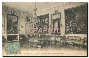 Old Postcard Chateau de Compiegne Reception Salon of the foreign sovereigns
