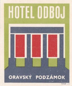 Czechoslovakia Oravsky Podzamok Hotel Odboj Vintage Luggage Label sk3644