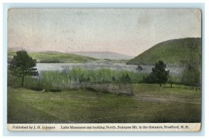 1918 Lake Massassecum Sunapee Mt. Bradford New Hampshire NH Posted Postcard 