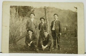 RPPC Mother Father and The Boys Real Photo Postcard H11