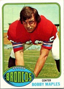 1976 Topps Football Card Bobby Maples  Denver Broncos sk4228