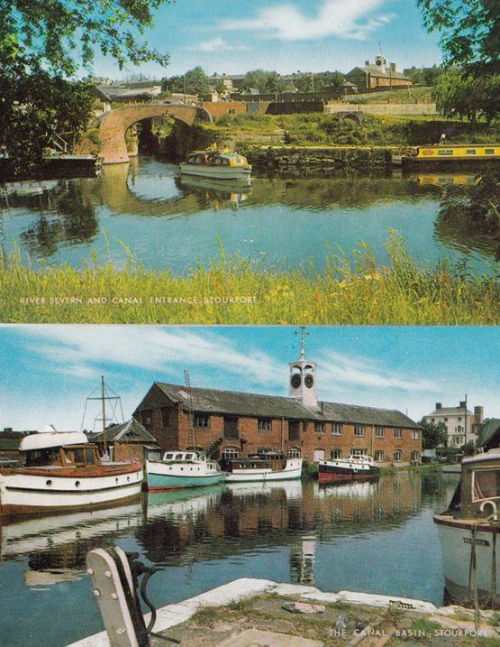 Canal Basin & Entrance Stourport Worcester 2x 1970s Postcard s