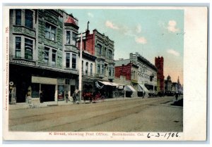 1906 K Street Showing Post Office Sacramento California CA Unposted Postcard