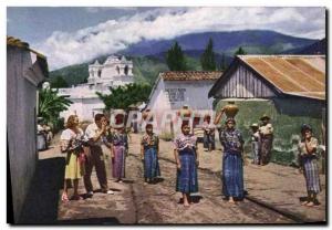 Old Postcard Pan American World Airways Guatemala Women Folklore