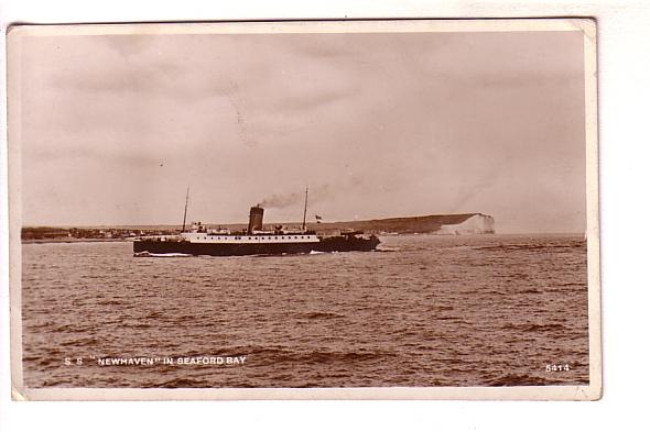 Real Photo, SS Newhaven, Seaford Bay, England