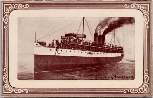 SS 'Princess Charlotte' Ship leaving Vancouver BC Lazarus Litho Postcard H41