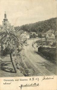 Postcard Chocerady Nad Sazavou Benešov District, Central Bohemian Region Czech