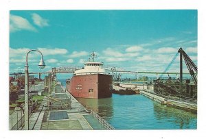 Postcard American Soo Locks Sault Ste. Marie Michigan Standard View Card No. 1