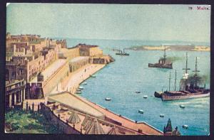 Harbor Scene Malta unused c1910's