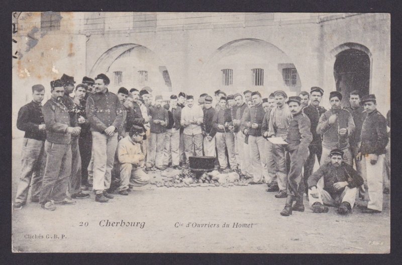 FRANCE Postcard Cherbourg, Compagnie d'Ouvriers du Homet