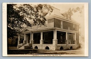 BIG RUN PA RESIDENCE OF L.A. SHAFFER ANTIQUE REAL PHOTO POSTCARD RPPC