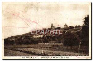 Old Postcard Panorama Mousseaux Took Banks of the Seine