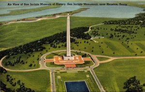 Texas Houston Aerial View Of San Jacinto Museum Of History 1943