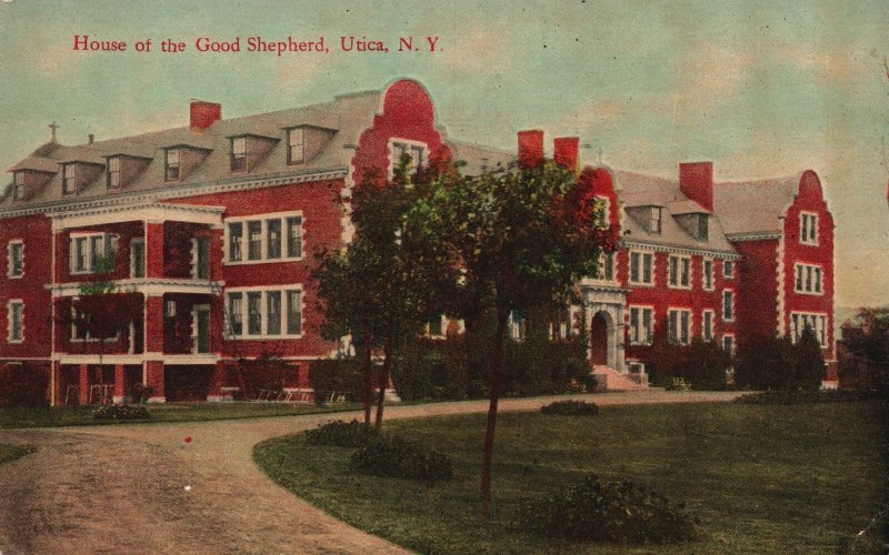 Vintage Postcard House Of The Good Shepherd Utica New York NY Utica Paper Co.